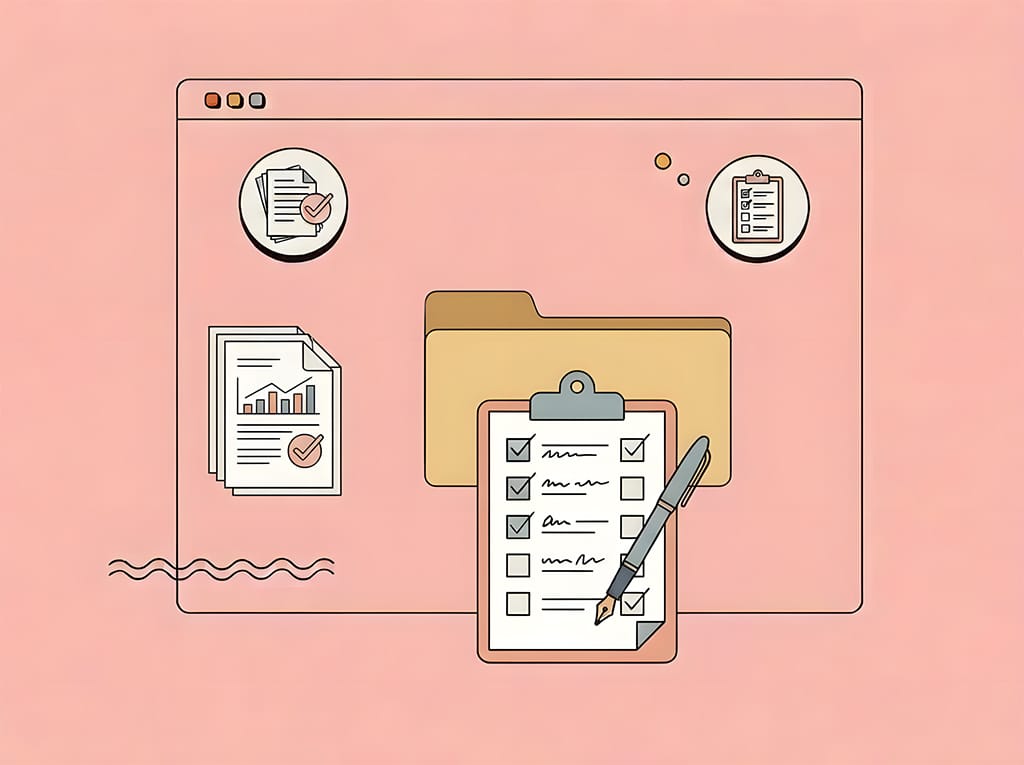 Beställningsunderlag illustration för webbplats